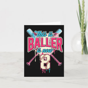 Tarjeta Este Baller Es Ahora 8 Helados Drin Béisbol 8B