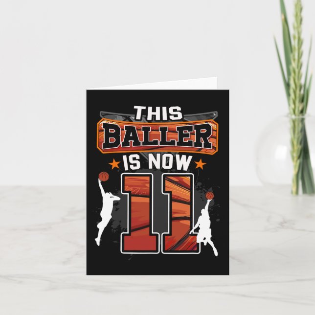 Tarjeta Este Baloncestista Ahora Tiene 11 Cumpleaños Genia (Anverso)