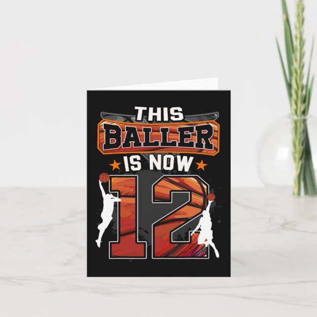 Tarjeta Este Baloncestista Ahora Tiene 12 Cumpleaños Genia (Anverso)