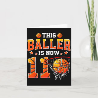 Tarjeta Este Baloncestista Cumple 11 Años Regalo Para Niño