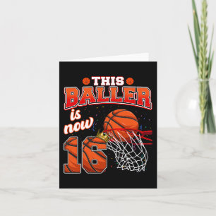 Tarjeta Este Baloncestista Cumple Ahora 16 Años Feliz M