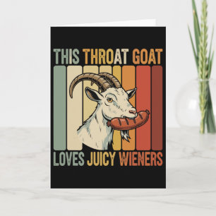 Tarjeta Este Cabra de Garganta Ama los Wieners Jugosos Mem
