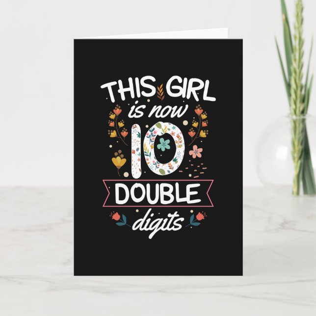 Tarjeta Este chica tiene ahora 10 años | 10.º Chica de reg (Anverso)