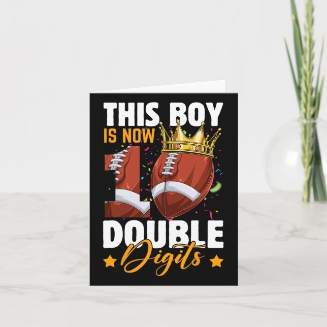 Tarjeta Este chico ahora 10 dígitos dobles en el fútbol ha (Anverso)