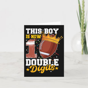 Tarjeta Este Chico Ahora 10 Doble Dígitos Fútbol 10 Años O