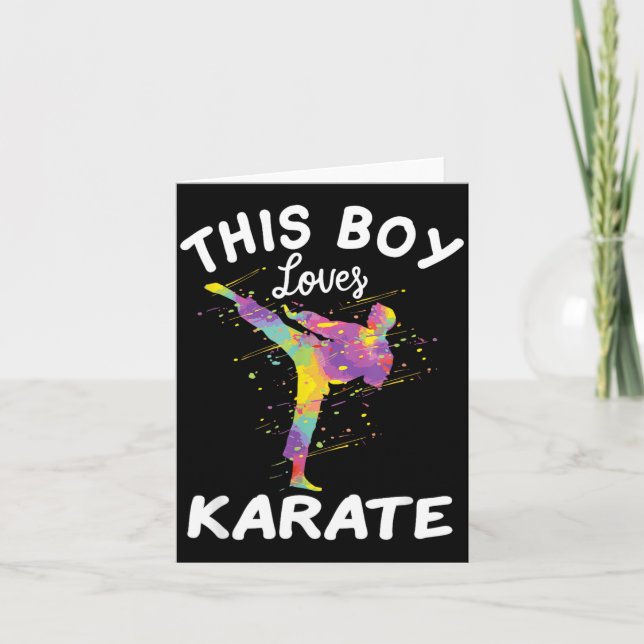 Tarjeta Este chico ama el karate (Anverso)