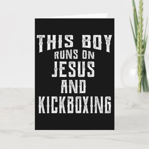 Tarjeta Este Chico Corre Sobre Jesús Y Kickboxing Regalo C