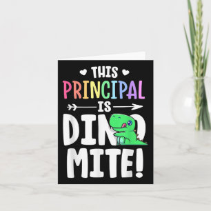 Tarjeta Este Director Es Un Profesor Dinamita Dinosaur Pun