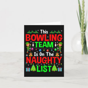 Tarjeta Este Equipo De Boliche En Los Navidades De La List