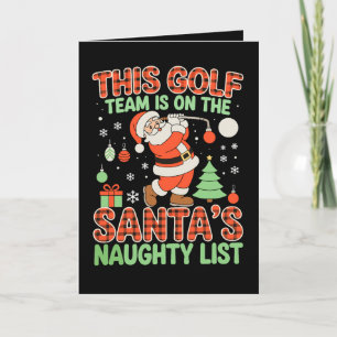 Tarjeta Este equipo de golf está en la lista de traviesos
