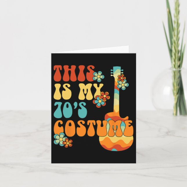 Tarjeta Este es el disfraz de mi 70: Groovy Peace Hallowee (Anverso)