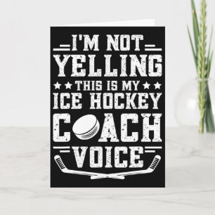 Tarjeta Este Es El Entrenador De Hockey Sobre Hielo Voz En