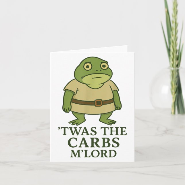 Tarjeta Este es el meme medieval de carbs Mlord Funny Frog (Anverso)