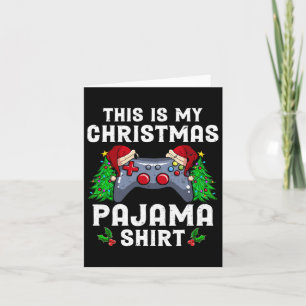 Tarjeta Este es el video de Pajama Santa Hat Gamer de mis 