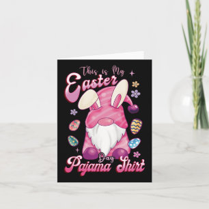 Tarjeta Este Es Mi Conejo De Pascua De Pascua Pijama De Pa