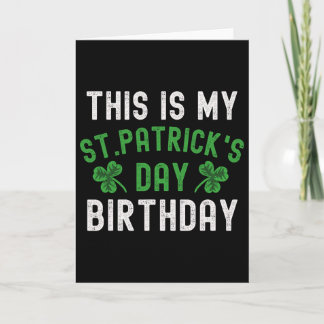 Tarjeta Este Es Mi Cumpleaños Del Día De San Patricio Treb