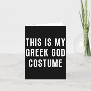 Tarjeta Este Es Mi Dios Griego Disfraz De Halloween Gracio