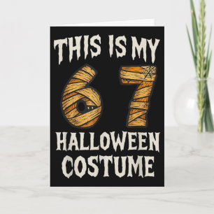 Tarjeta Este es mi diseño de disfraz de Halloween 67 para