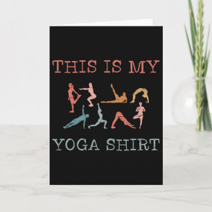 Tarjeta Este es mi diseño de yoga posturas de yoga flujo V
