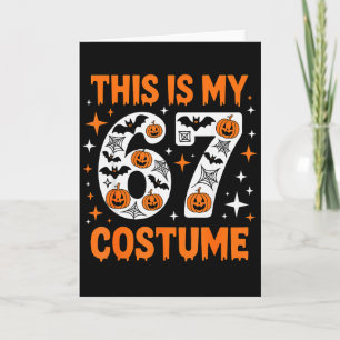 Tarjeta Este Es Mi Disfraz 67 6 7 Meme Gen Alpha Halloween