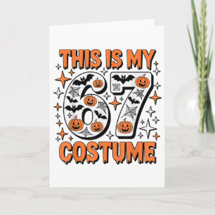 Tarjeta Este Es Mi Disfraz 67 6 7 Meme Gen Alpha Halloween