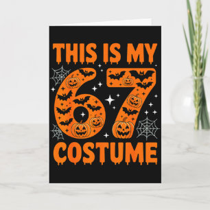 Tarjeta Este Es Mi Disfraz 67 6 7 Meme Gen Alpha Halloween