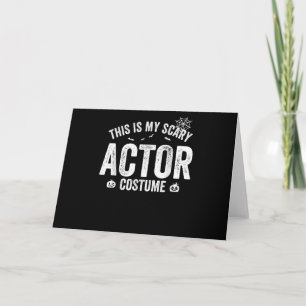 Tarjeta Este es mi disfraz de actor aterrador de Halloween