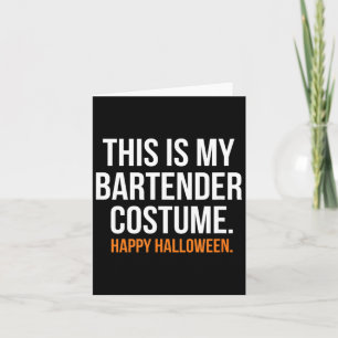 Tarjeta Este es mi disfraz de barman divertido Halloween