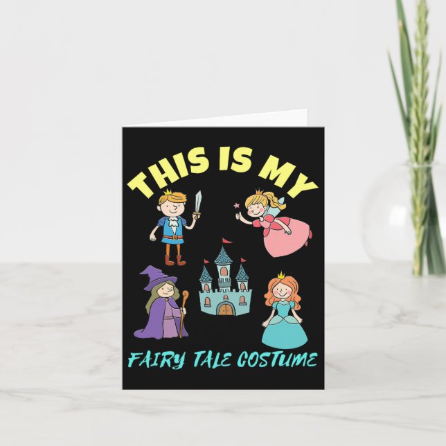 Tarjeta Este es mi disfraz de cuento de hadas de Halloween (Anverso)