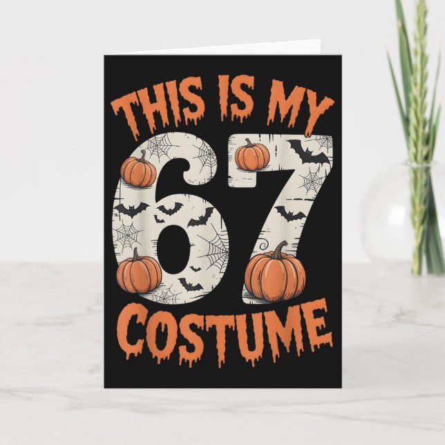 Tarjeta Este es mi disfraz de Halloweem 67 (Anverso)