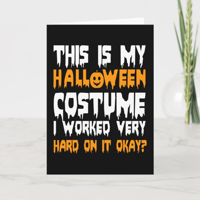 Tarjeta Este es mi disfraz de Halloween (Anverso)