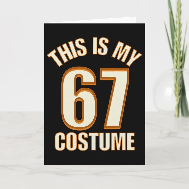 Tarjeta Este Es Mi Disfraz De Halloween 67 Lazy Brainrot M (Anverso)