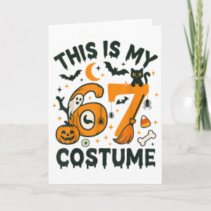 Tarjeta Este es mi disfraz de Halloween 67 Meme dicho 6 7 