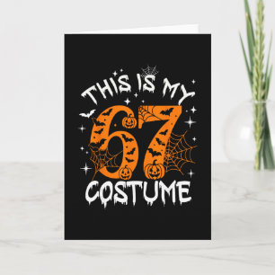 Tarjeta Este es mi disfraz de Halloween 67 número 6 7 meme