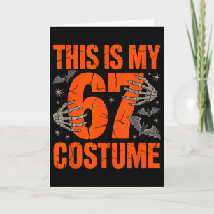Tarjeta Este Es Mi Disfraz De Halloween 67 Número 6 7 Meme