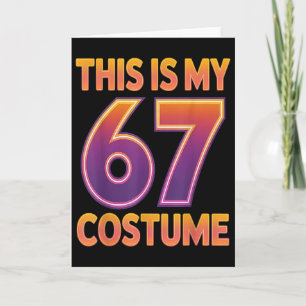 Tarjeta Este es mi disfraz de Halloween 67 número 6 7 Meme