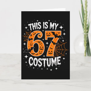 Tarjeta Este es mi disfraz de Halloween 67 número 6 7 Meme