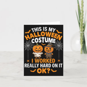 Tarjeta Este Es Mi Disfraz De Halloween Me Esforcé Mucho D