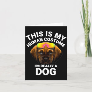 Tarjeta Este Es Mi Disfraz De Humano Soy Un Perro Divertid