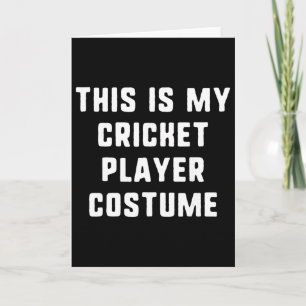 Tarjeta Este Es Mi Disfraz De Jugador De Críquet Halloween