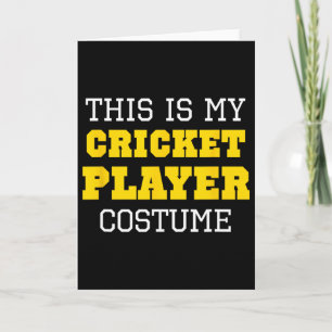 Tarjeta Este Es Mi Disfraz De Jugador De Críquet Halloween