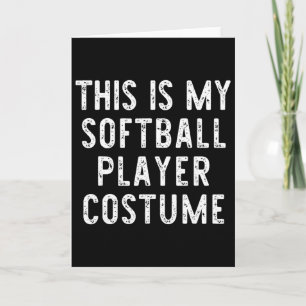 Tarjeta Este Es Mi Disfraz De Jugador De Softbol Simple De
