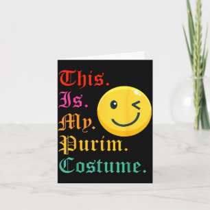 Tarjeta Este es mi disfraz de purim divertido judío 