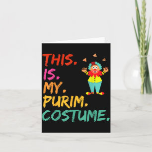 Tarjeta Este es mi disfraz de Purim Payaso Divertido