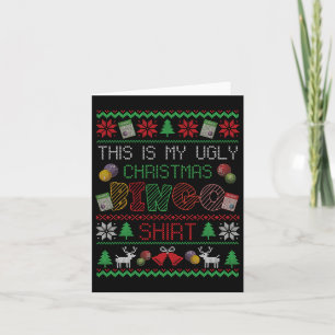 Tarjeta Este Es Mi Feo Juego De Bingo De Navidad Apostando