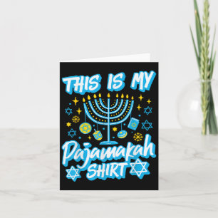 Tarjeta Este Es Mi Funn Pajamakah Hanukkah Menorah Candles