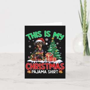 Tarjeta Este Es Mi Navidad Pajama Doberman Perro Lover Xma
