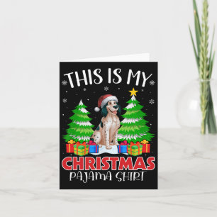 Tarjeta Este Es Mi Navidad Pajama English Setter Dog Xma
