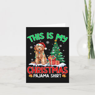 Tarjeta Este Es Mi Navidad Pajama Goldendoodle Perro Lover