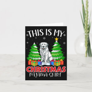 Tarjeta Este Es Mi Navidad Pajama Great Pyrenees Dog Xma